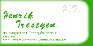 henrik trestyen business card