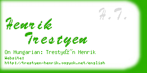 henrik trestyen business card